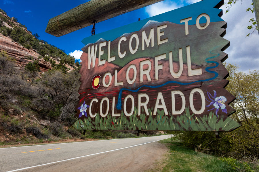 Colorado State Road Sign 